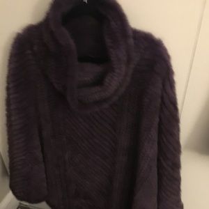 Woven mink cape
